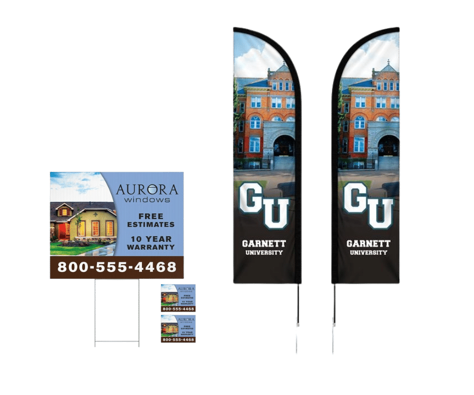yard signs and banners